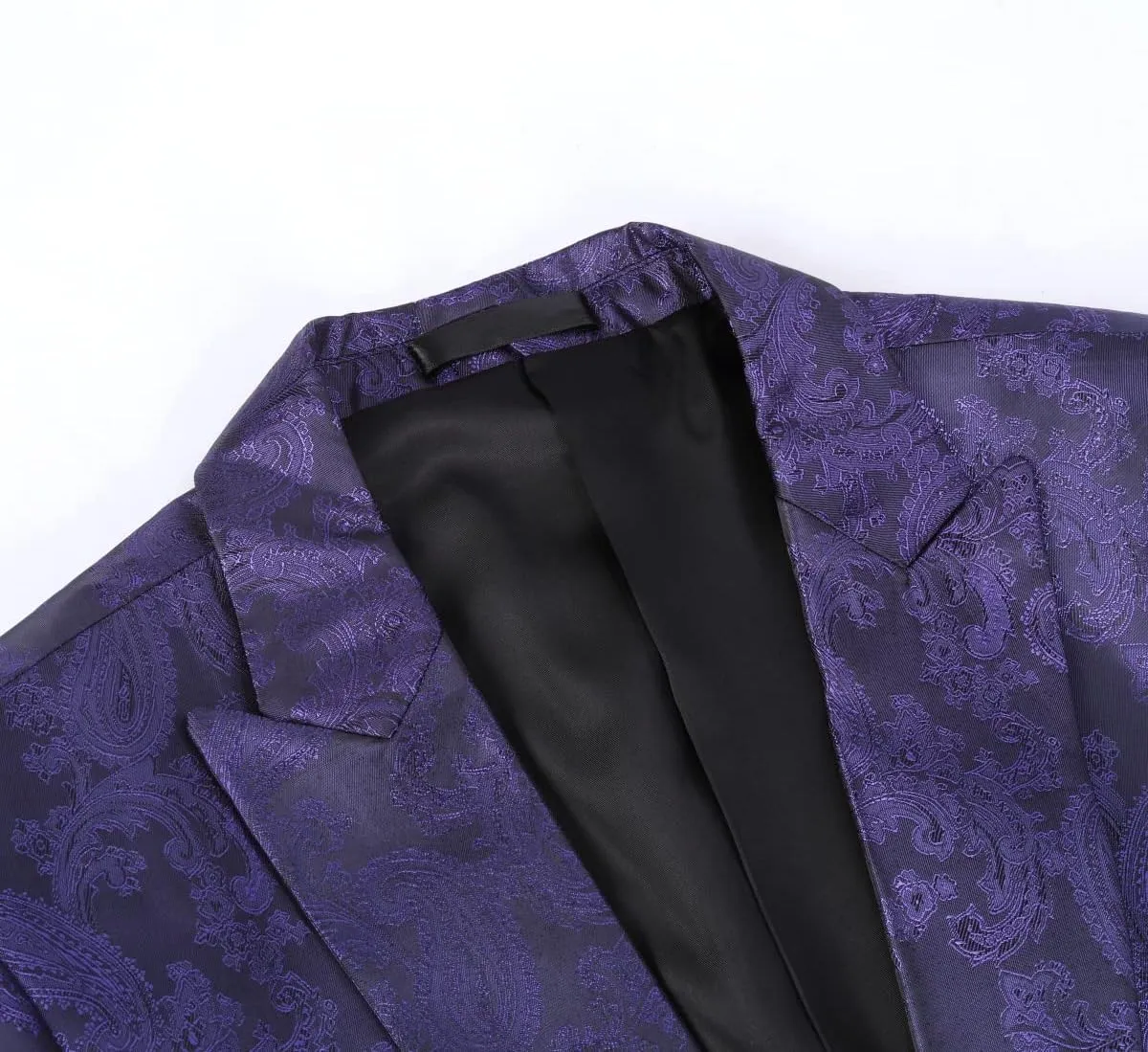 Cloudstyle Mens Slim Fit Paisley Suit Single Breasted Party Suit Jacket 1 Button Sport Coat