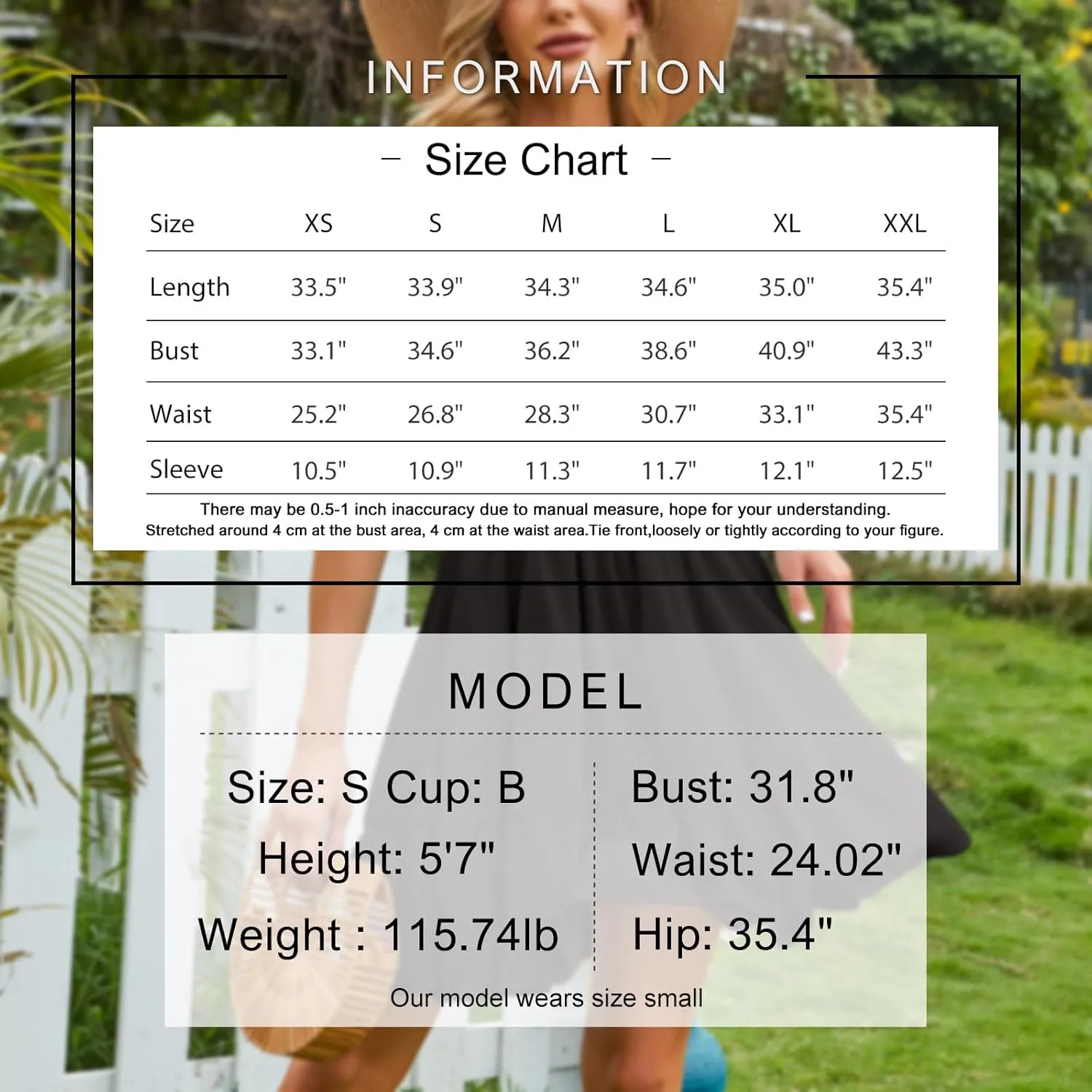 EXLURA Women's 2025 Summer Short Puff Sleeve Casual Short Mini Dresses Tie Back Square Neck A-Line Sundress