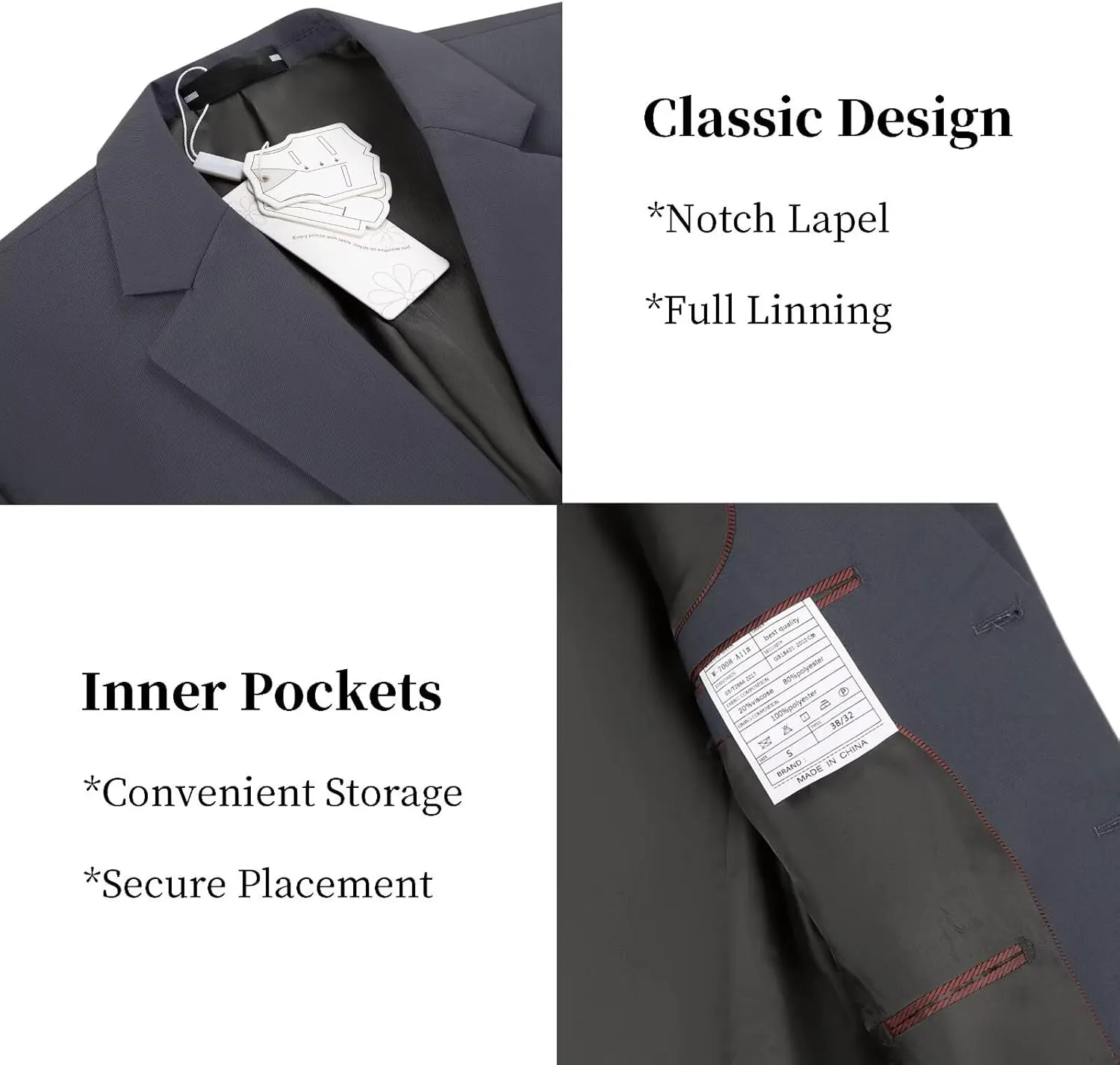 Men's Casual Blazer Suit Jackets Slim Fit Sport Coat Single Breasted Suit Blazers Dinner Party Prom