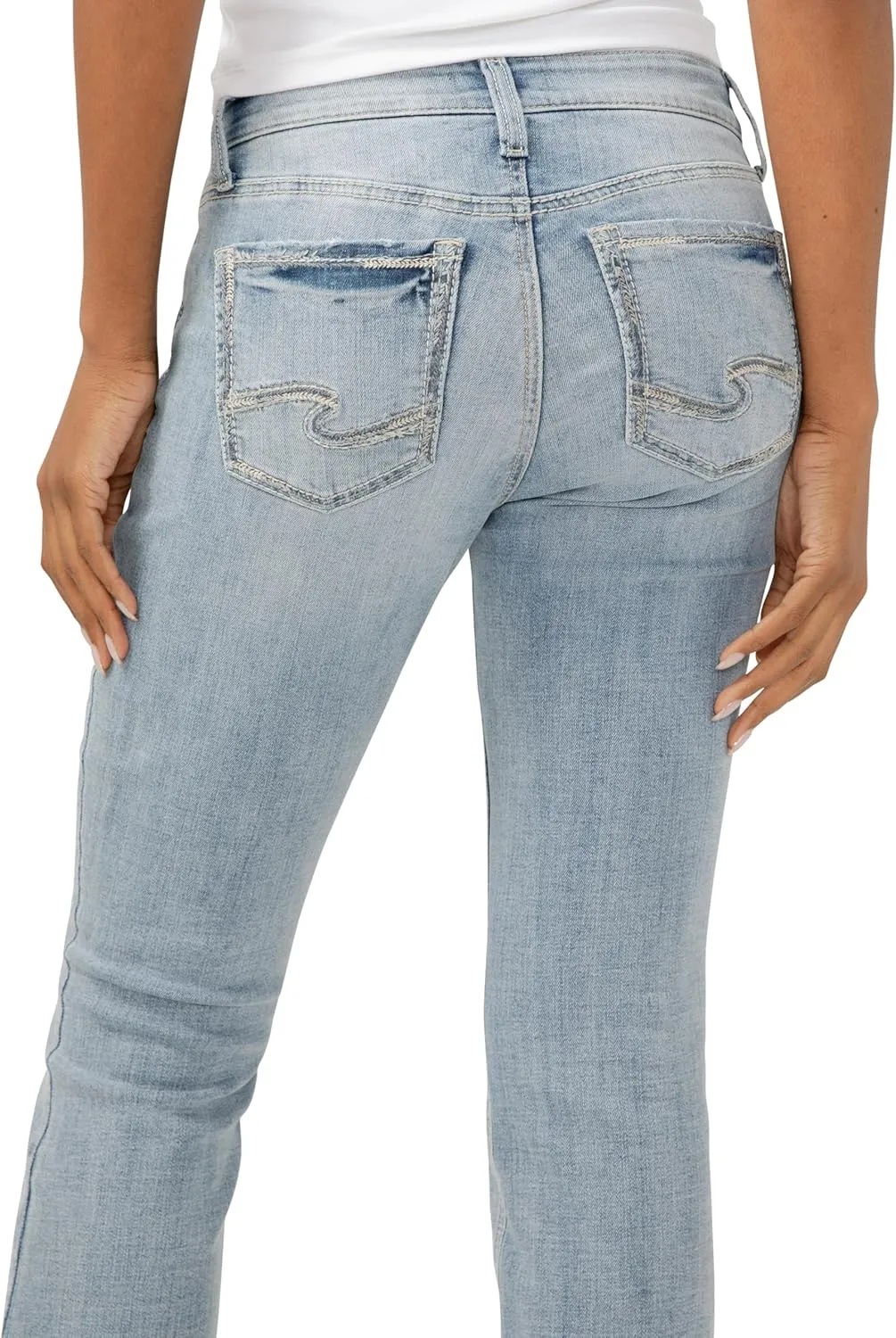 Silver Jeans Co. Women's Suki Mid Rise Curvy Fit Slim Bootcut Jeans - Legacy