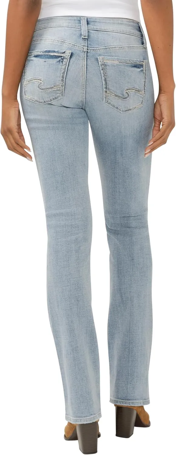 Silver Jeans Co. Women's Suki Mid Rise Curvy Fit Slim Bootcut Jeans - Legacy
