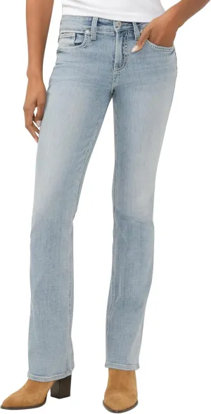 Silver Jeans Co. Women's Suki Mid Rise Curvy Fit Slim Bootcut Jeans - Legacy